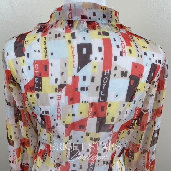 Rare Vintage Designer Hotel Silk Blouse ASO Phoebe Buffay Friends Anya Buffy ALT - Picture 12 of 14